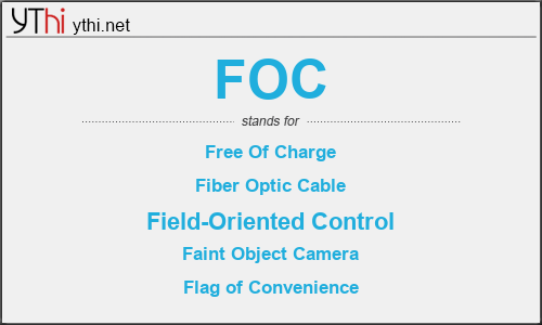 What does FOC mean? What is the full form of FOC?