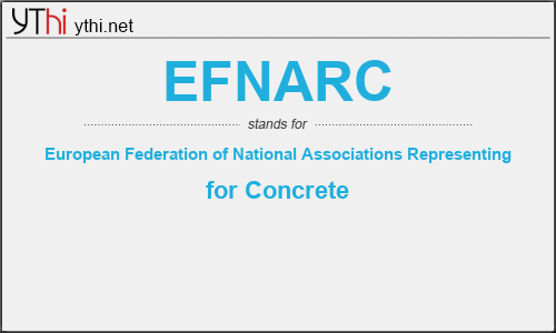 What does EFNARC mean? What is the full form of EFNARC?