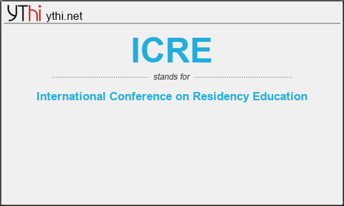 What does ICRE mean? What is the full form of ICRE?