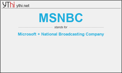 What does MSNBC mean? What is the full form of MSNBC?