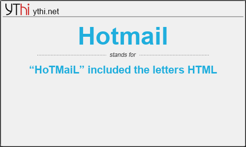 What does HOTMAIL mean? What is the full form of HOTMAIL?