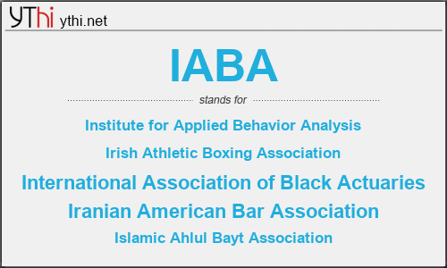 What does IABA mean? What is the full form of IABA?