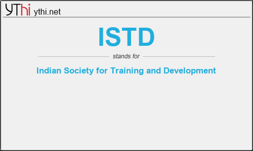 What does ISTD mean? What is the full form of ISTD?