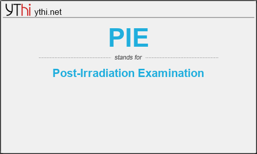 What does PIE mean? What is the full form of PIE?