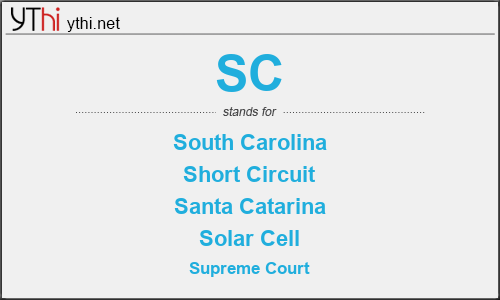 What does SC mean? What is the full form of SC?