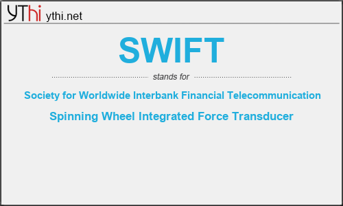 What does SWIFT mean? What is the full form of SWIFT?