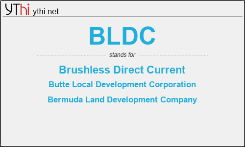 What does BLDC mean? What is the full form of BLDC?