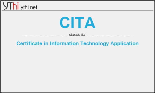 What does CITA mean? What is the full form of CITA?