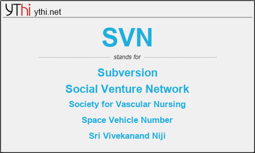 What does SVN mean? What is the full form of SVN?