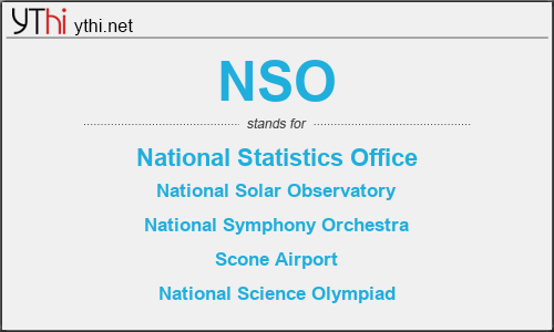 What does NSO mean? What is the full form of NSO?