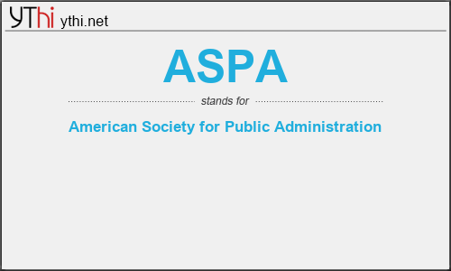 What does ASPA mean? What is the full form of ASPA?