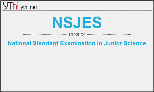 What does NSJES mean? What is the full form of NSJES?