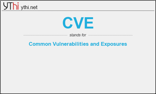 What does CVE mean? What is the full form of CVE?