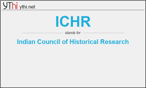 What does ICHR mean? What is the full form of ICHR?