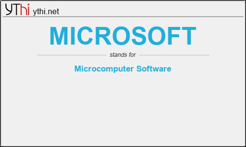 What does MICROSOFT mean? What is the full form of MICROSOFT?