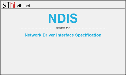 What does NDIS mean? What is the full form of NDIS?