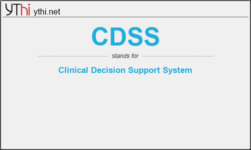 What does CDSS mean? What is the full form of CDSS?