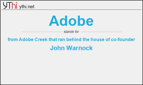 What does ADOBE mean? What is the full form of ADOBE?