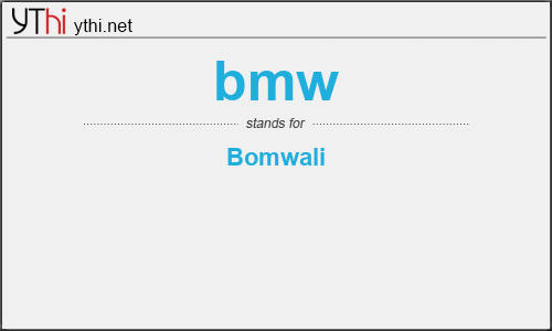 What does BMW mean? What is the full form of BMW?