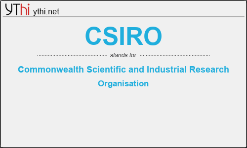 What does CSIRO mean? What is the full form of CSIRO?