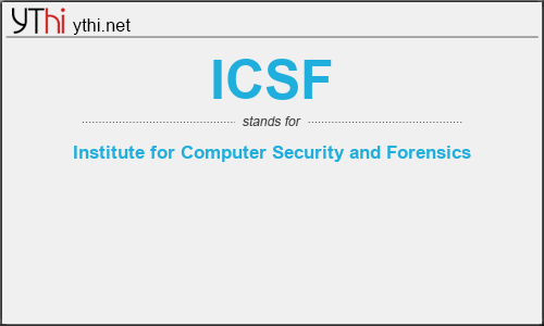 What does ICSF mean? What is the full form of ICSF?