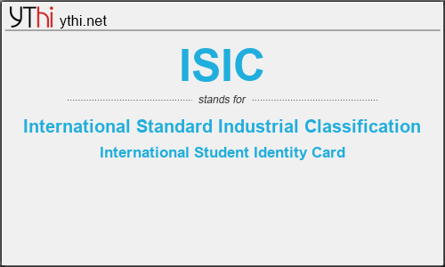 What does ISIC mean? What is the full form of ISIC?