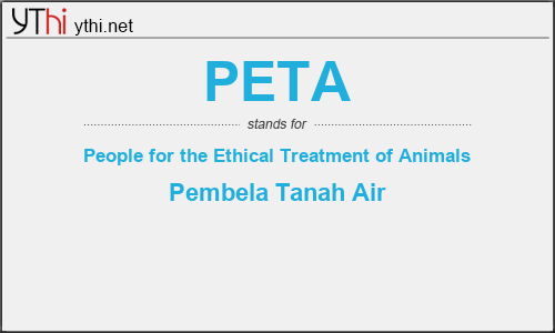 What does PETA mean? What is the full form of PETA?