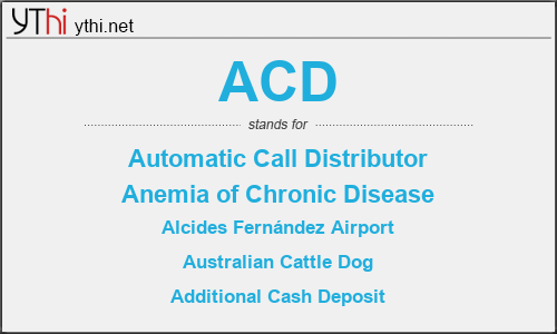 What does ACD mean? What is the full form of ACD?