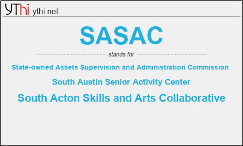 What does SASAC mean? What is the full form of SASAC?