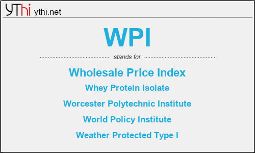 What does WPI mean? What is the full form of WPI?