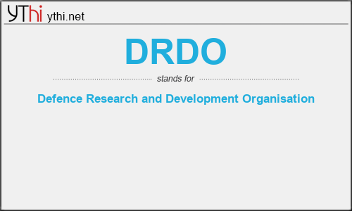 What does DRDO mean? What is the full form of DRDO?