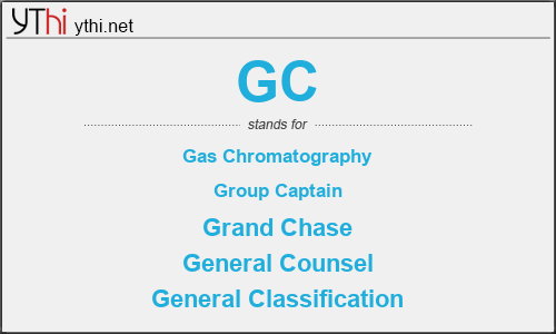 What does GC mean? What is the full form of GC?