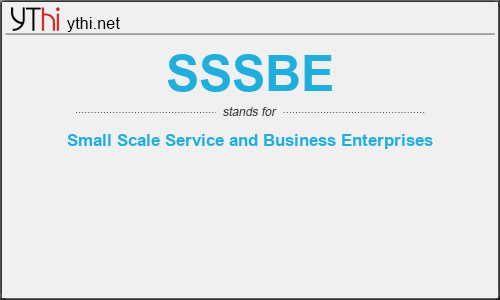 What does SSSBE mean? What is the full form of SSSBE?