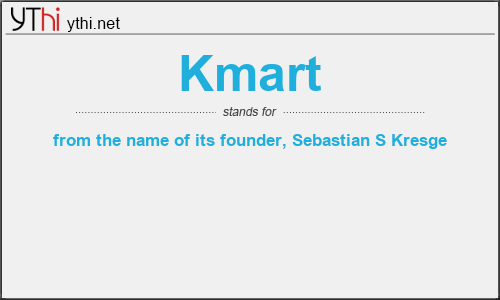 What does KMART mean? What is the full form of KMART?