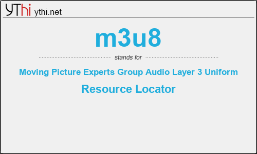 What does M3U8 mean? What is the full form of M3U8?