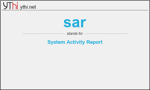 What does SAR mean? What is the full form of SAR?