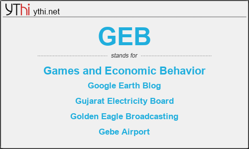 What does GEB mean? What is the full form of GEB?