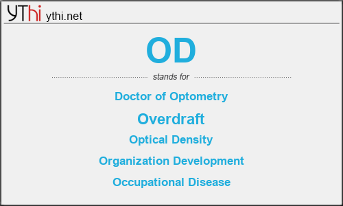 What does OD mean? What is the full form of OD?