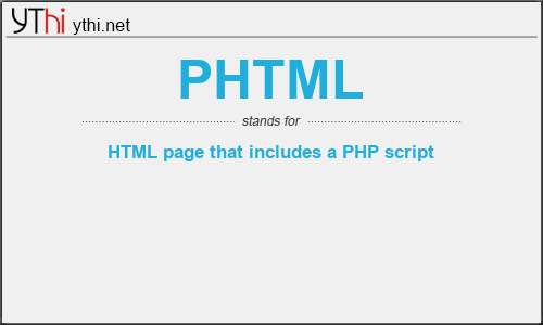 What does PHTML mean? What is the full form of PHTML?