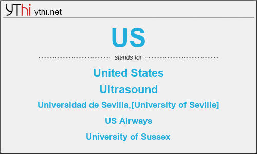 What does US mean? What is the full form of US?