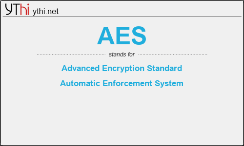 What does AES mean? What is the full form of AES?