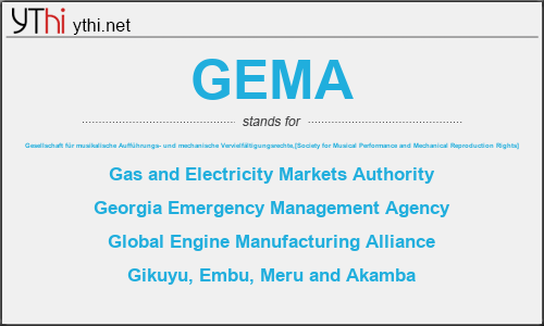 What does GEMA mean? What is the full form of GEMA?