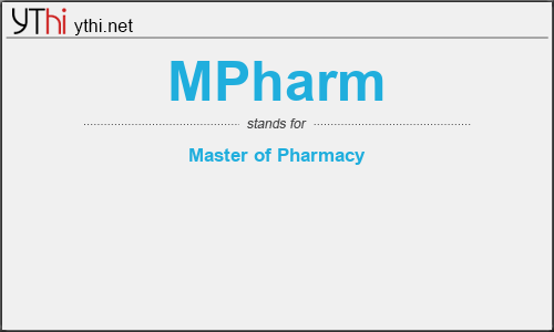 What does MPHARM mean? What is the full form of MPHARM?