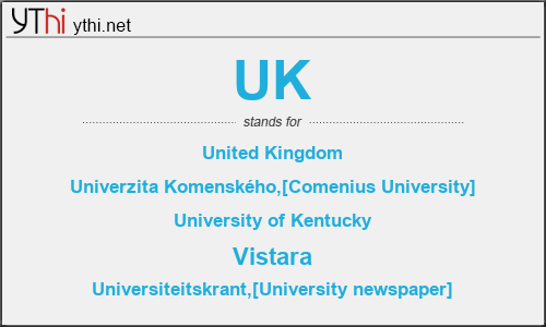 What does UK mean? What is the full form of UK?