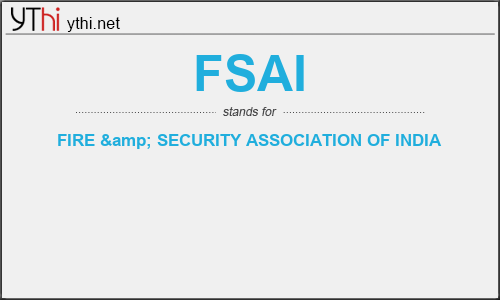 What does FSAI mean? What is the full form of FSAI?