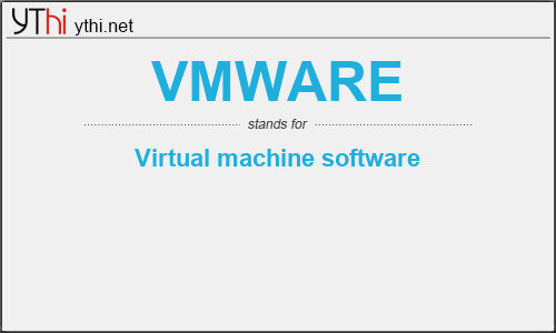 What does VMWARE mean? What is the full form of VMWARE?