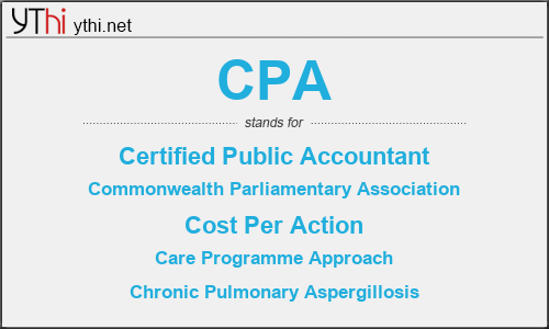 What does CPA mean? What is the full form of CPA?