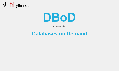 What does DBOD mean? What is the full form of DBOD?