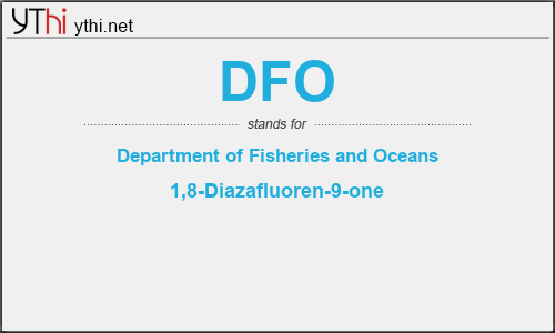 What does DFO mean? What is the full form of DFO?