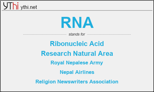 What does RNA mean? What is the full form of RNA?